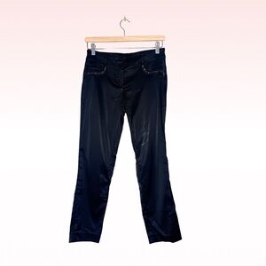 CASHÉ Vintage Glossy Black Pants (Sz 4)